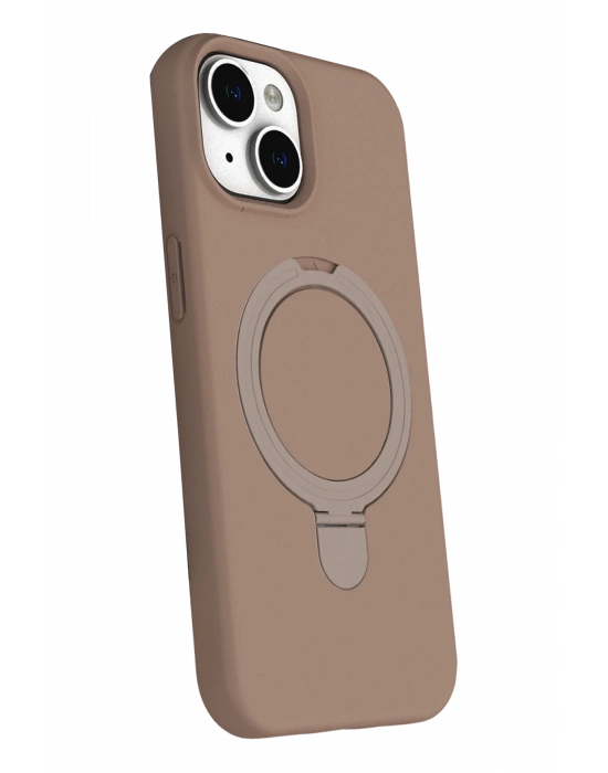 Newface Apple iPhone 14 Regal Magsafe Standlı Kapak - Çöl Titanyum