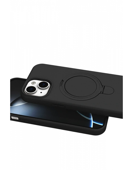 Newface Apple iPhone 14 Regal Magsafe Standlı Kapak - Siyah