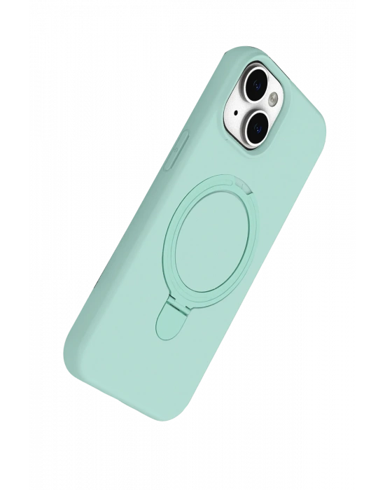 Newface Apple iPhone 14 Regal Magsafe Standlı Kapak - Su Yeşili