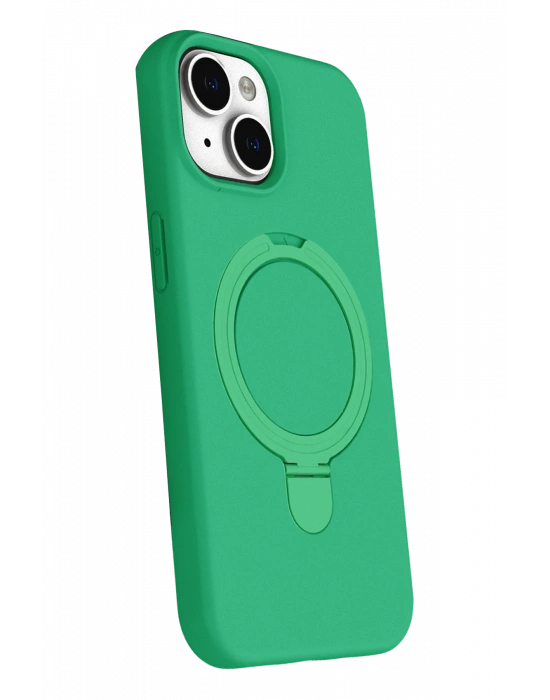 Newface Apple iPhone 14 Regal Magsafe Standlı Kapak - Yeşil