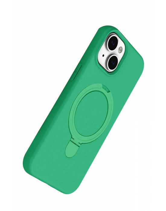 Newface Apple iPhone 14 Regal Magsafe Standlı Kapak - Yeşil