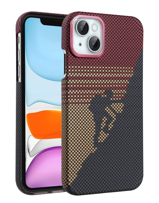 Newface Apple iPhone 14 Vega Magsafe Kapak - Kırmızı