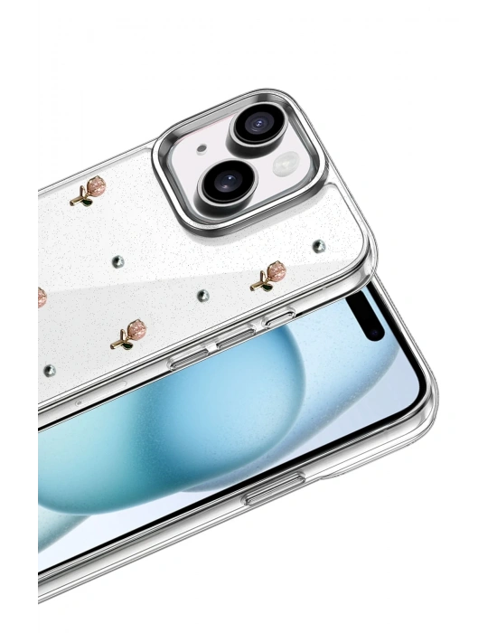 Newface Apple iPhone 15 Fiyonk Desenli Kapak - Desen 6