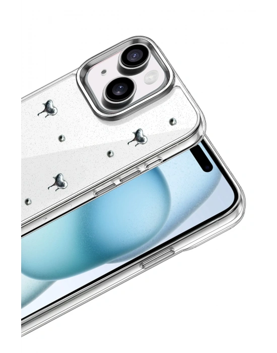 Newface Apple iPhone 15 Plus Fiyonk Desenli Kapak - Desen 1