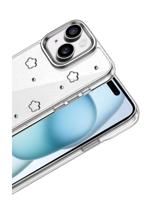 Newface Apple iPhone 15 Plus Fiyonk Desenli Kapak - Desen 2