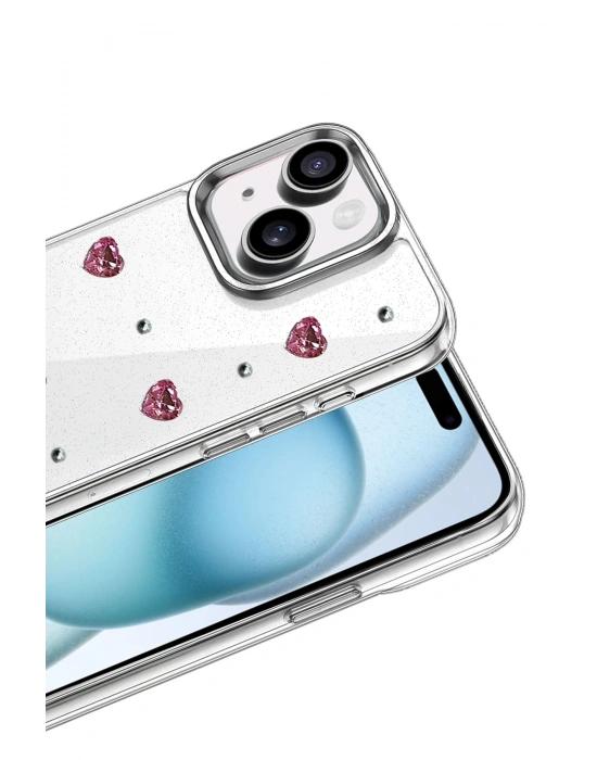 Newface Apple iPhone 15 Plus Fiyonk Desenli Kapak - Desen 3