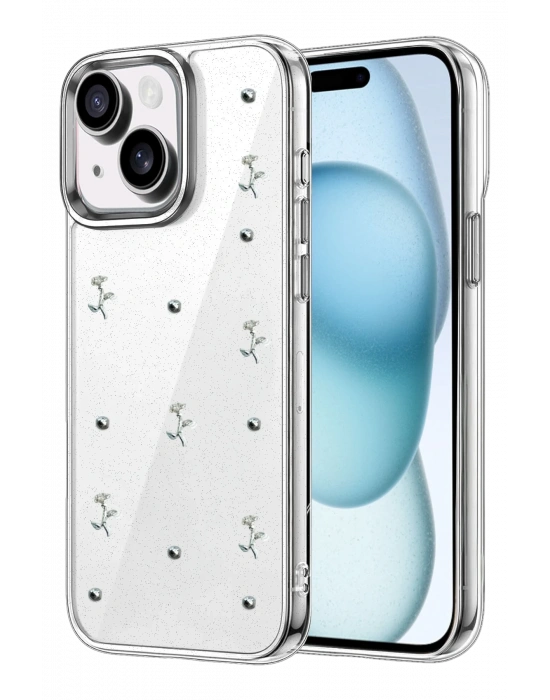 Newface Apple iPhone 15 Plus Fiyonk Desenli Kapak - Desen 4