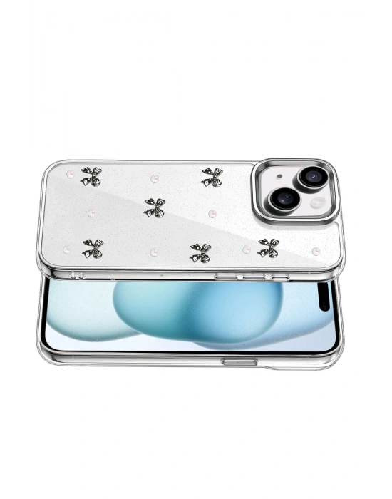 Newface Apple iPhone 15 Plus Fiyonk Desenli Kapak - Desen 8