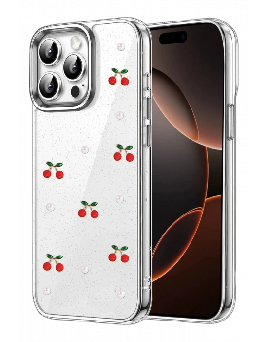 Newface Apple iPhone 15 Pro Fiyonk Desenli Kapak - Desen 9