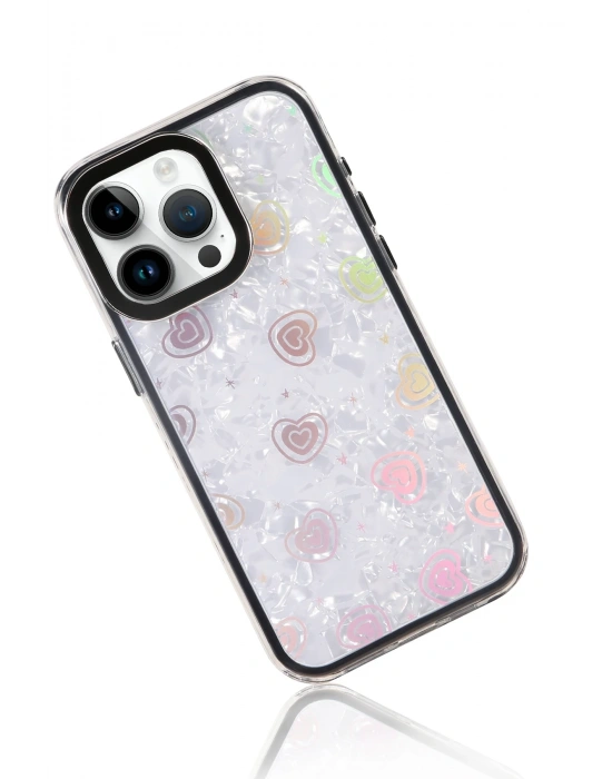 Newface Apple iPhone 15 Pro Lumi Desenli Kapak - Siyah