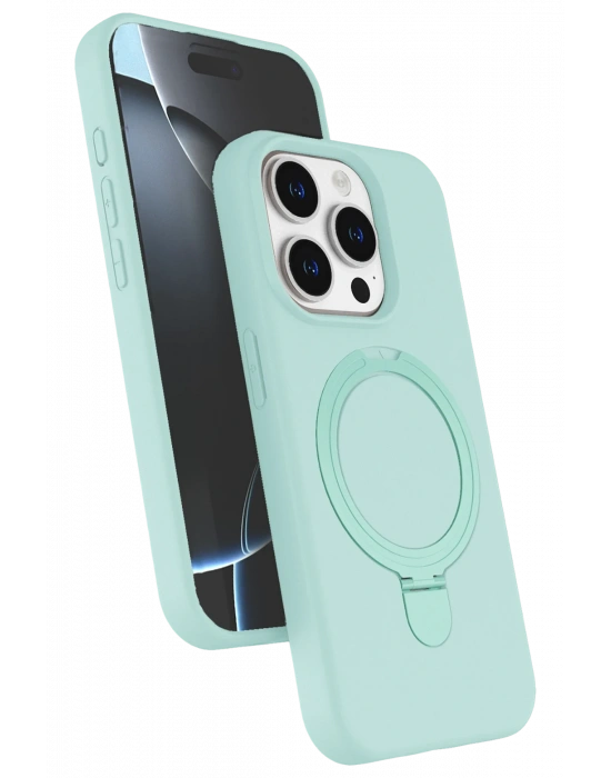 Newface Apple iPhone 15 Pro Max Regal Magsafe Standlı Kapak - Su Yeşili
