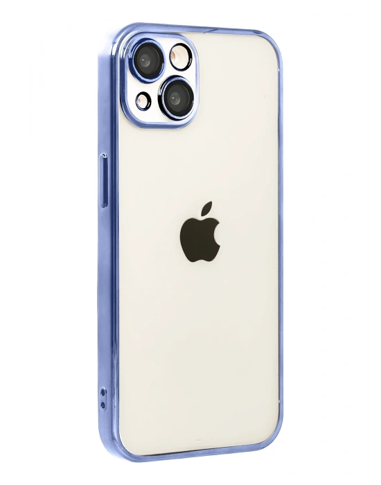 Newface Apple iPhone 15 Razer Lensli Silikon - Açık Mavi