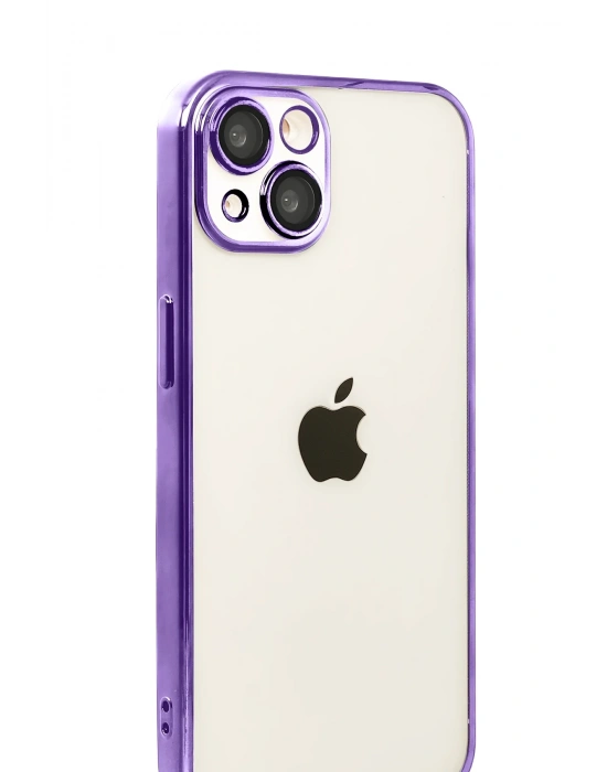 Newface Apple iPhone 15 Razer Lensli Silikon - Mor