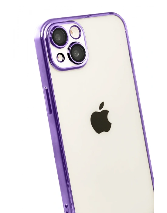 Newface Apple iPhone 15 Razer Lensli Silikon - Mor