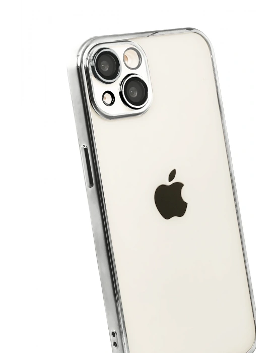 Newface Apple iPhone 15 Razer Lensli Silikon - Titan Gri