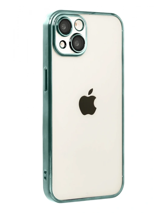 Newface Apple iPhone 15 Razer Lensli Silikon - Yeşil