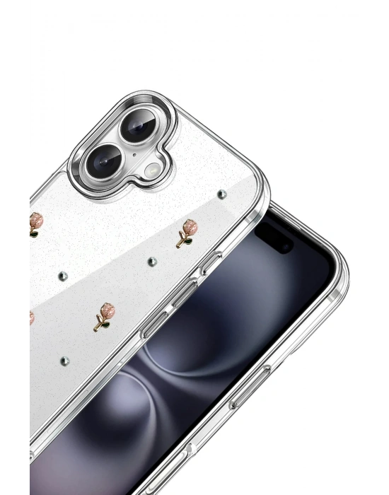 Newface Apple iPhone 16 Fiyonk Desenli Kapak - Desen 6