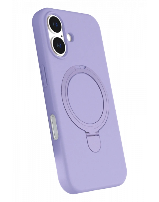 Newface Apple iPhone 16 Plus Regal Magsafe Standlı Kapak - Lila