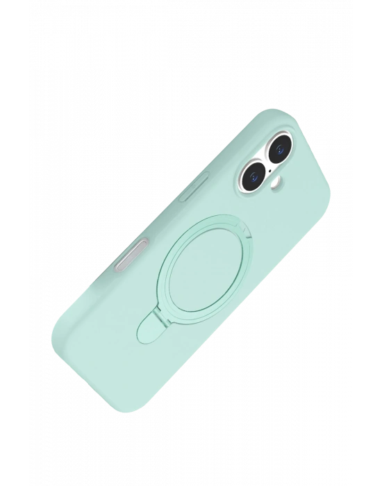 Newface Apple iPhone 16 Plus Regal Magsafe Standlı Kapak - Su Yeşili