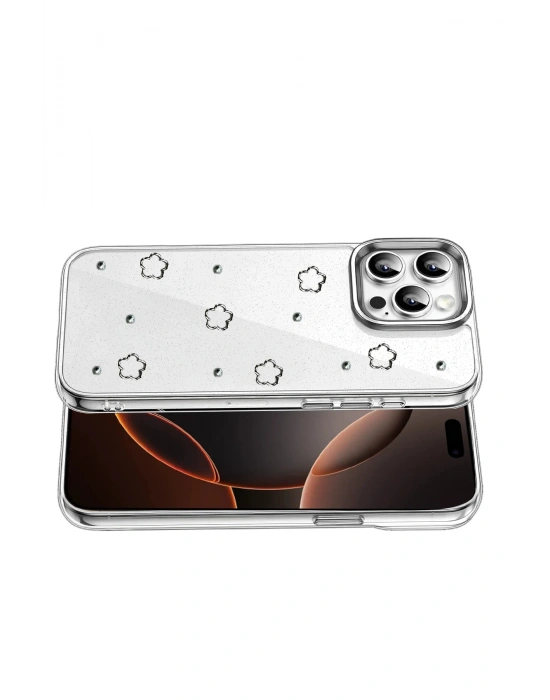 Newface Apple iPhone 16 Pro Fiyonk Desenli Kapak - Desen 2