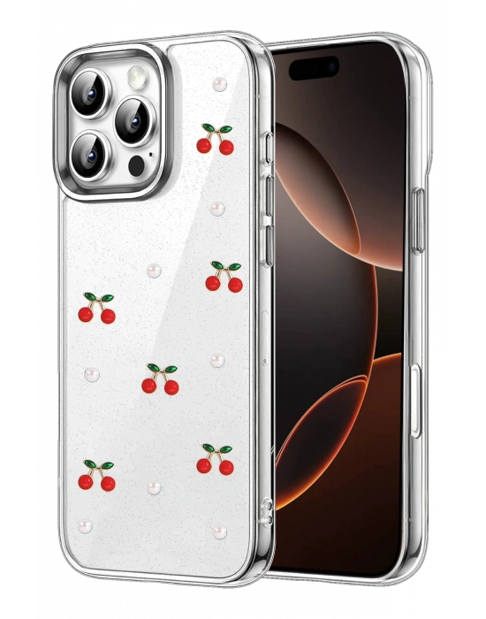 Newface Apple iPhone 16 Pro Fiyonk Desenli Kapak - Desen 9