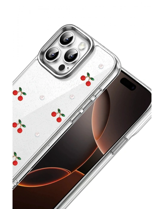 Newface Apple iPhone 16 Pro Fiyonk Desenli Kapak - Desen 9