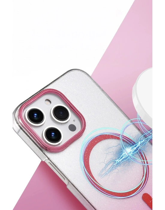 Newface Apple iPhone 16 Pro Glossy Magsafe Kapak - Mor