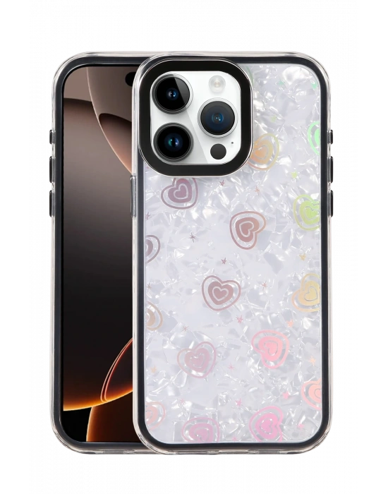 Newface Apple iPhone 16 Pro Lumi Desenli Kapak - Siyah