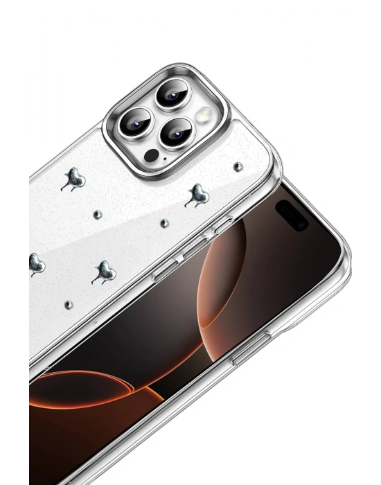 Newface Apple iPhone 16 Pro Max Fiyonk Desenli Kapak - Desen 1