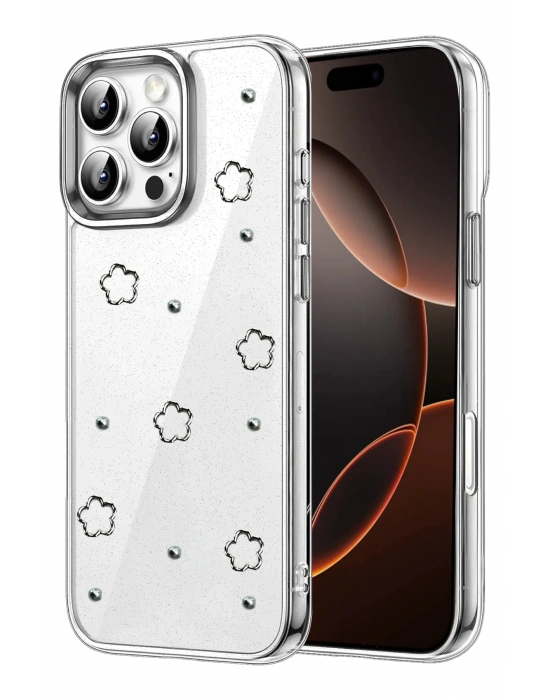 Newface Apple iPhone 16 Pro Max Fiyonk Desenli Kapak - Desen 2