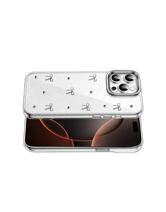 Newface Apple iPhone 16 Pro Max Fiyonk Desenli Kapak - Desen 5