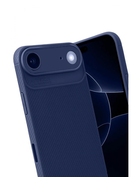 Newface Apple iPhone 17 Air Auto Focus Karbon Kapak - Lacivert