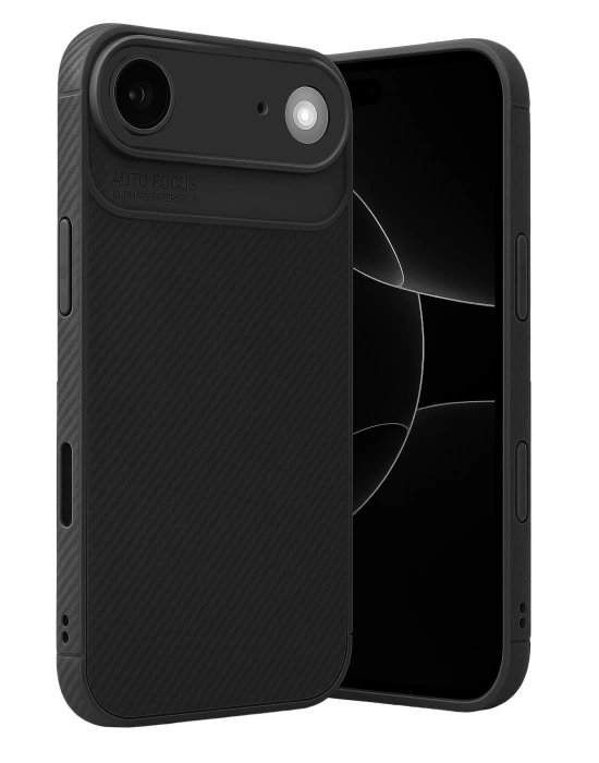 Newface Apple iPhone 17 Air Auto Focus Karbon Kapak - Siyah