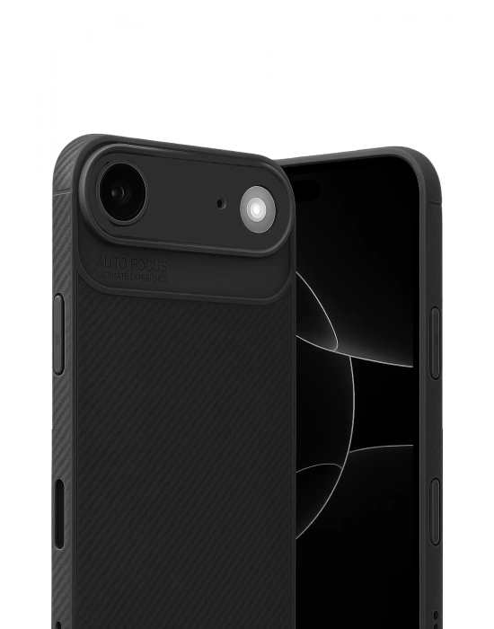 Newface Apple iPhone 17 Air Auto Focus Karbon Kapak - Siyah