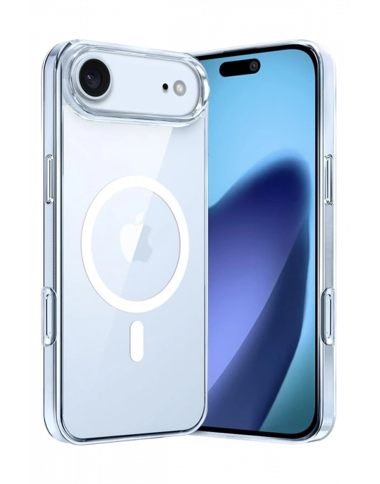 Newface Apple iPhone 17 Air Combo Sert Şeffaf Magsafe Kapak - Şeffaf