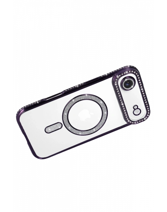 Newface Apple iPhone 17 Air Joke Simli Magneticsafe Kılıf - Derin Mor