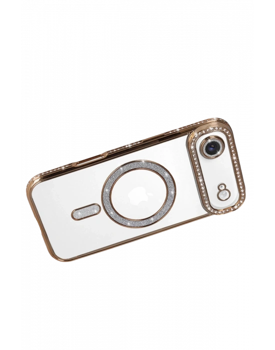 Newface Apple iPhone 17 Air Joke Simli Magneticsafe Kılıf - Gold