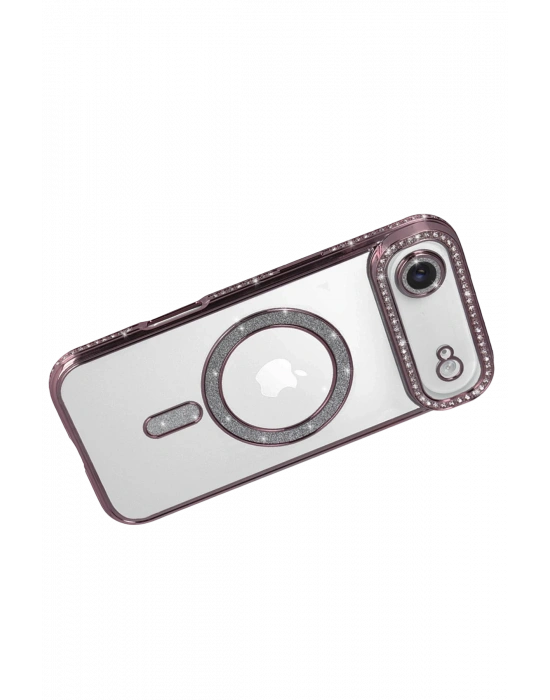 Newface Apple iPhone 17 Air Joke Simli Magneticsafe Kılıf - Pembe