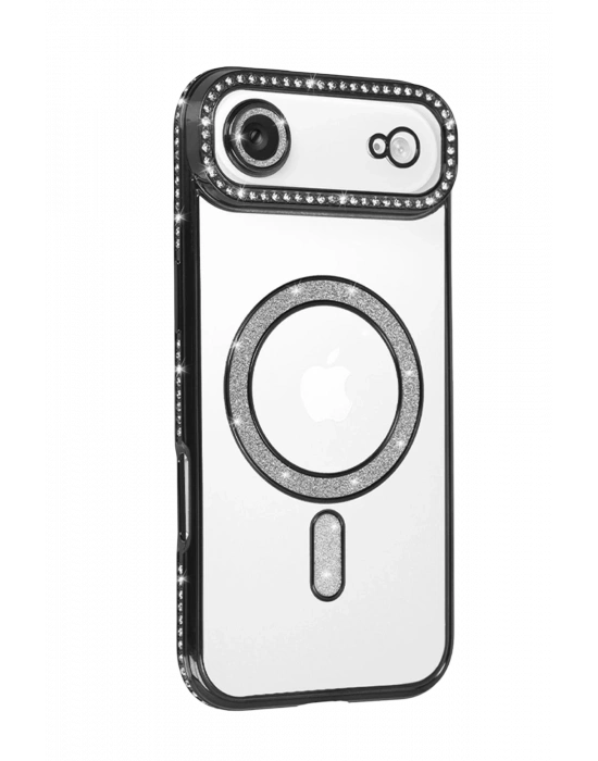 Newface Apple iPhone 17 Air Joke Simli Magneticsafe Kılıf - Siyah