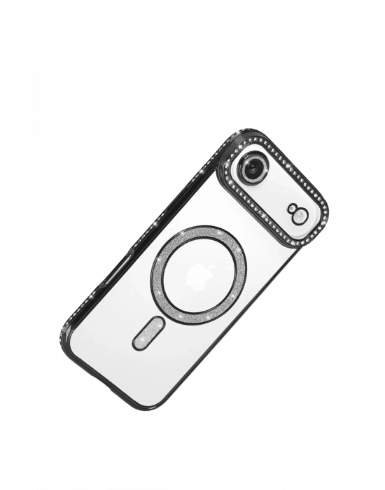 Newface Apple iPhone 17 Air Joke Simli Magneticsafe Kılıf - Siyah