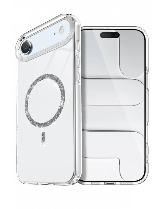 Newface Apple iPhone 17 Air Live Diamond Magsafe Kapak - Şeffaf