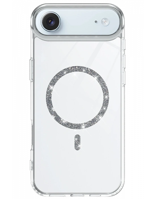 Newface Apple iPhone 17 Air Live Diamond Magsafe Kapak - Şeffaf