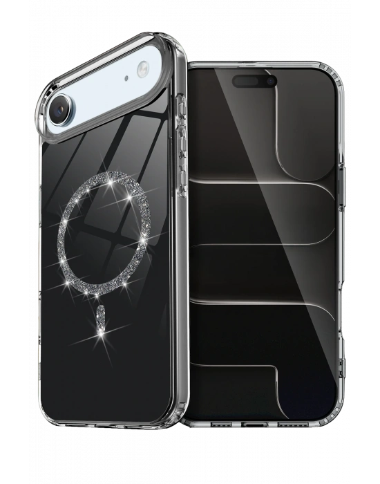 Newface Apple iPhone 17 Air Live Diamond Magsafe Kapak - Siyah