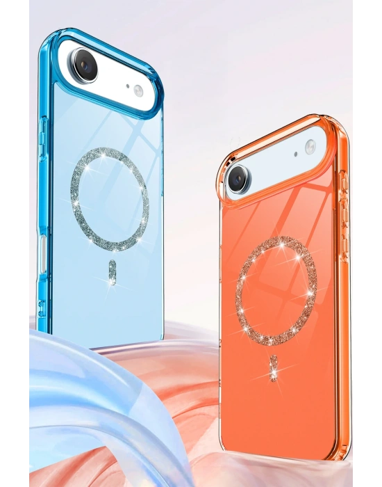 Newface Apple iPhone 17 Air Live Diamond Magsafe Kapak - Siyah