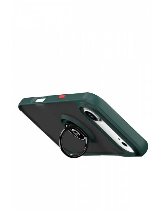 Newface Apple iPhone 17 Air Montreal Yüzüklü Silikon Kapak - Yeşil