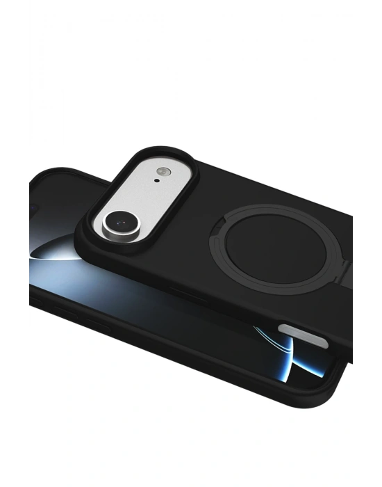 Newface Apple iPhone 17 Air Regal Magsafe Standlı Kapak - Siyah