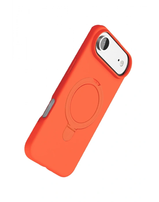 Newface Apple iPhone 17 Air Regal Magsafe Standlı Kapak - Turuncu