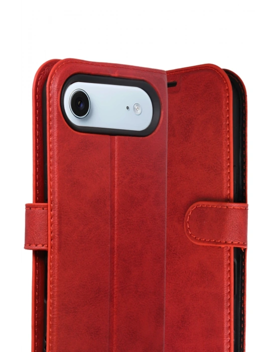 Newface Apple iPhone 17 Air Trend S Plus Kapaklı Kılıf - Kırmızı