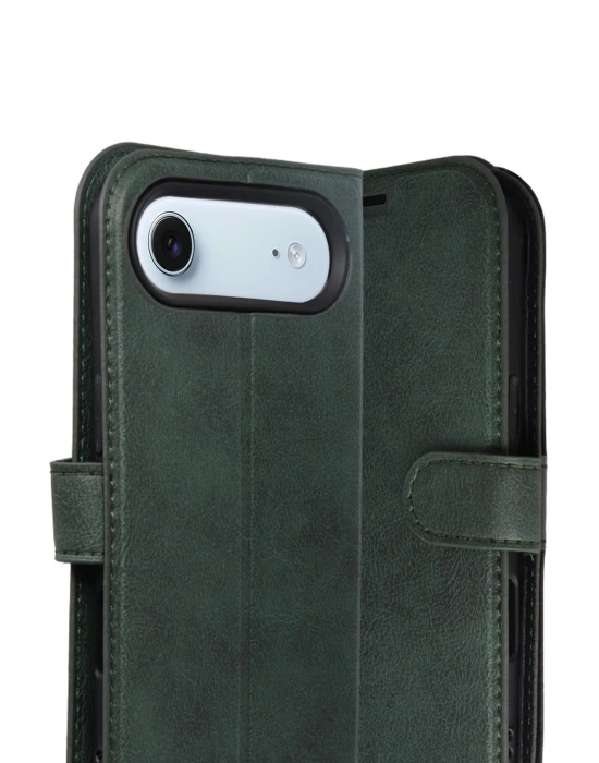 Newface Apple iPhone 17 Air Trend S Plus Kapaklı Kılıf - Yeşil