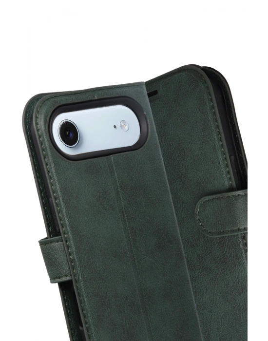 Newface Apple iPhone 17 Air Trend S Plus Kapaklı Kılıf - Yeşil